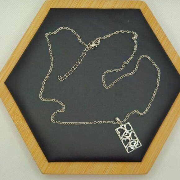 Sterling Silver Open Heart Pendant - Picture 2 of 7